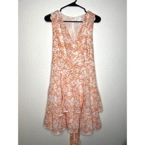 Japna womens sleeveless frilly dress romantic girly floral print ditzy XL